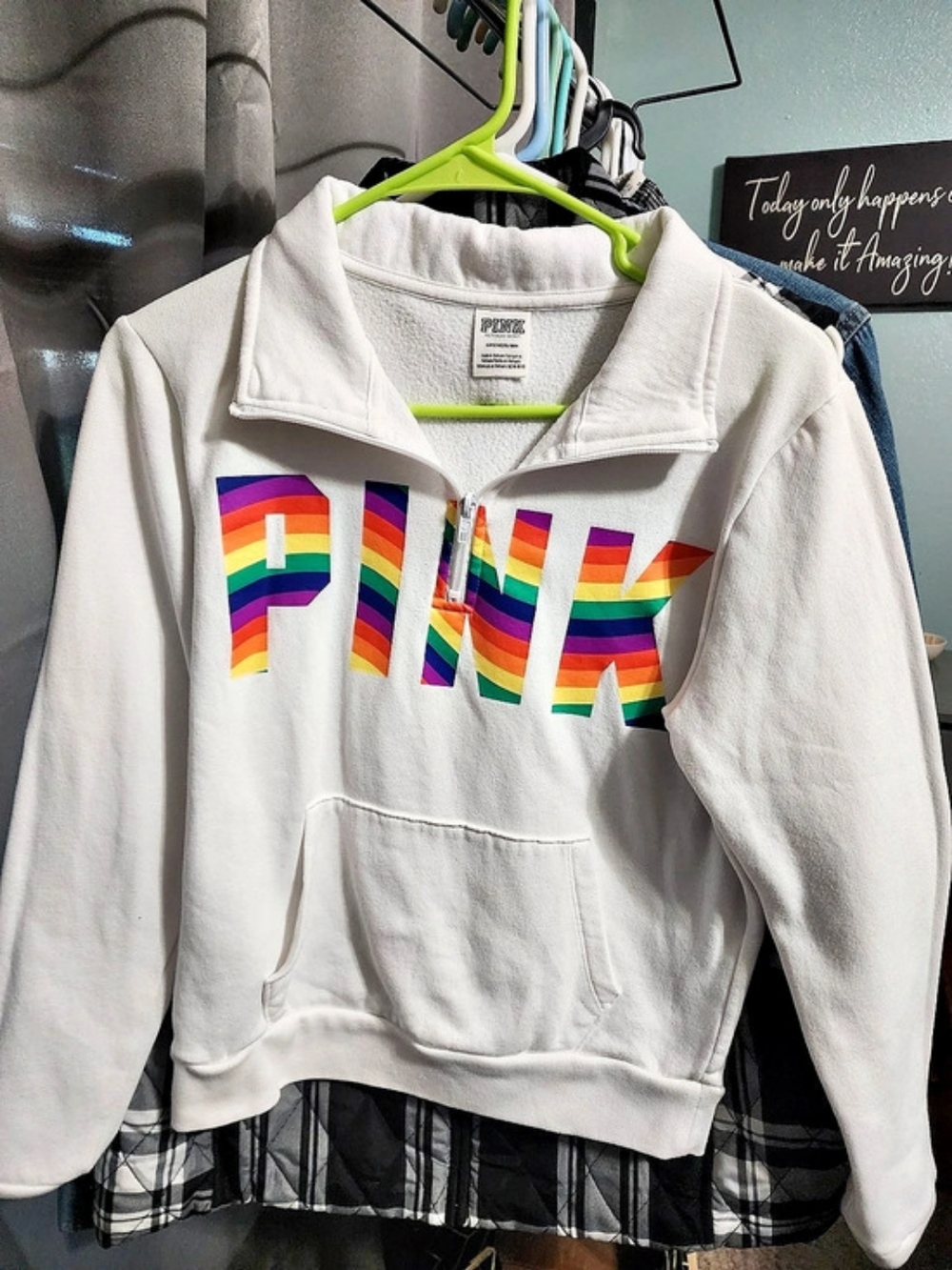 Victoria's Secret PINK Pride Rainbow Graphic Hoodie